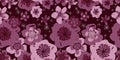 Sophisticated vector pink burgundy floral pattern