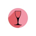 Sophisticated wine goblet, stylish alcohol theme illustration. C