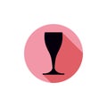 Sophisticated wine goblet, stylish alcohol theme illustration. C