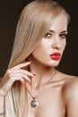 Sophisticated Woman with Perfect Skin Royalty Free Stock Photo