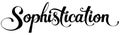 Sophistication - custom calligraphy text Royalty Free Stock Photo