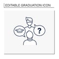 Sophomore line icon Royalty Free Stock Photo