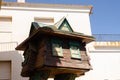 SOPORTUJAR, SPAIN - 16 MAY 2022 The house of the witch Baba Yaga on crow\'s feet in the tiny mountain village of Soportujar