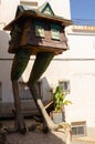 SOPORTUJAR, SPAIN - 16 MAY 2022 The house of the witch Baba Yaga on crow\'s feet in the tiny mountain village of Soportujar