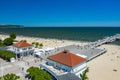 Sopot Beach Aerial View. Sopot resort in Poland from above. Sopot is major tourist destination in Poland