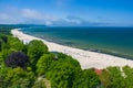 Sopot Beach Aerial View. Sopot resort in Poland from above. Sopot is major tourist destination in Poland