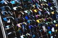 Sopot / Croatia - August 3 2019: A selection of sunglasses on display on a market stand Royalty Free Stock Photo