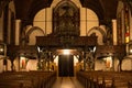 SOPOT, POLAND - DECEMBER 20, 2017: Interior of the Garrison Church of St. George in Sopot. Originally Evangelist, the church has Royalty Free Stock Photo