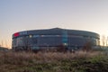 ERGO ARENA sports and entertainment hall at sunset