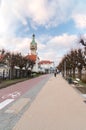 Wojska Polskiego Avenue with lighthouse