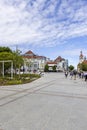 Sopot\'s Friends Square with Spa House and Sopot Lighthouse at the Baltic sea, Sopot, Poland