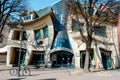 SOPOT POLAND - May 2022 Crooked house on the main Monte Cassino street in Sopot, Poland. Crooked little house Polish Royalty Free Stock Photo