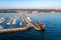Sopot resort, Poland. Aerial view with pier and marina. Royalty Free Stock Photo