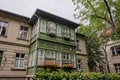 Sopot wooden veranda houses with nice architectonic style in Poland