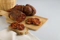 Soppressata, Italian salami typical of Calabria Royalty Free Stock Photo