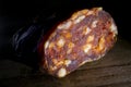 Soppressata salami of calabria Royalty Free Stock Photo