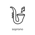 Soprano icon from Entertainment collection. Royalty Free Stock Photo