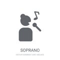 Soprano icon. Trendy Soprano logo concept on white background fr
