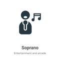 Soprano vector icon on white background. Flat vector soprano icon symbol sign from modern entertainment and arcade collection for Royalty Free Stock Photo