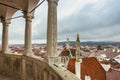 Sopron town, top view from the Firewatch Tower, Hungary Royalty Free Stock Photo