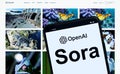 Sora OpenAI logo artificial intelligence video model generative text to video