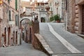 Sorano, Grosseto, Tuscany, Italy: ancient alley in the medieval village Royalty Free Stock Photo