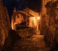 Sorano street at night