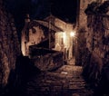 Sorano street at night