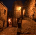 Sorano street at night