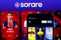 Sorare editorial. Illustrative photo for news about Sorare - an NFT-based online fantasy football video game