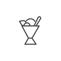 Sorbet cup outline icon