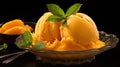 sorbet dessert mango fruit