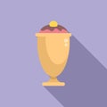 Sorbet ice cream icon flat vector. Frozen big dessert