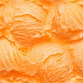 Sorbet orange flavors in seamless pattern style. Close up creamy gelato dessert in intricated texture. Generative AI