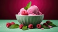 sorbet pink raspberry fruit