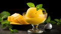 sorbet summer mango fruit