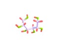 Sorbitol molecule isolated on white