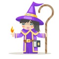Sorceress layered girl mage warlock wisewoman female fantasy medieval action RPG game character animation ready vector