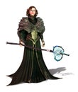 Sorceress with a magic staff