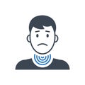 Sore Throat related vector glyph icon.