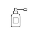 Sore throat spray line outline icon