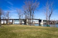 Sorel-Tracy Quebec Canada old bridge park Royalty Free Stock Photo