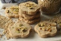 Sorghum ghee cookies. Ghee cookies with sorghum flour. Commonly called Nankhatai Royalty Free Stock Photo