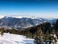 Baiului mountains from Bucegi mountains Royalty Free Stock Photo