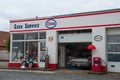 Old restored vintage Esso petrol station