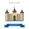 Soroca Fort in Moldova EuropeÃ¯Â»Â¿ flat vector attraction landmark