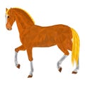 Sorrel horse low-polygon vector illustration