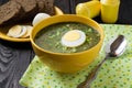 Sorrel soup with egg