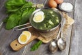 Sorrel soup with egg