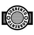 Sorrento black stamp on white background